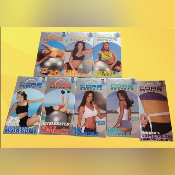 "SEALED" CORE SECRETS GUNNER PETERSON BROOKE BURKE VHS BUNDLE SERIES ~ 7 TAPES - Picture 2 of 10
